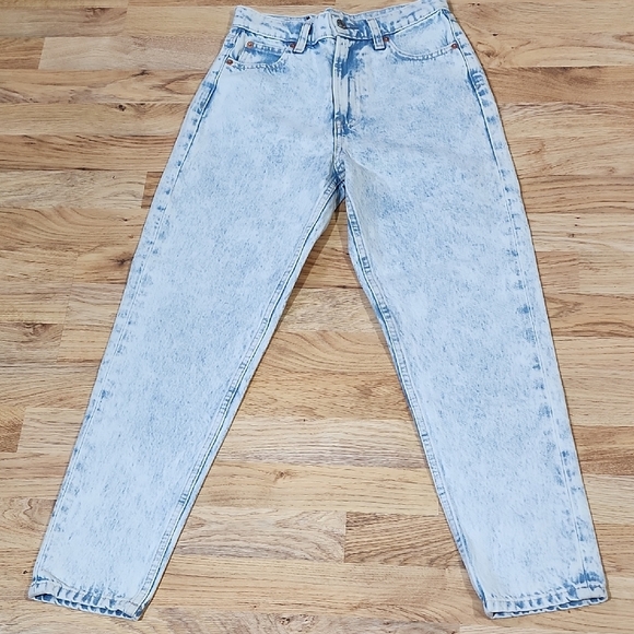 Mom Jeans High Rise Acid Wash Denim Jeans Size 25 - Picture 1 of 8